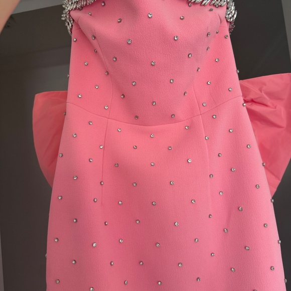 ✨ NWT Rebecca Vallance Brittany Bow Embellished Midi Dress | Pink | US 0 / AUS 4 - Picture 6 of 12